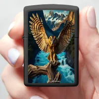 Tawny Fish Owl Spirit of the Thundering Rapids Zippo Lighter