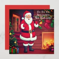 Surprised Father Christmas | Letter From Santa  Holiday Card