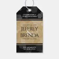 Elegant 1st Paper Wedding Anniversary Celebration Gift Tags