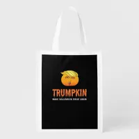 Funny Halloween Trumpkin  Grocery Bag