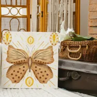 Watercolor Brown Butterfly Sun Celestial Accents  Poster