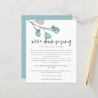 Budget Downsizing Script Eucalyptus Wedding