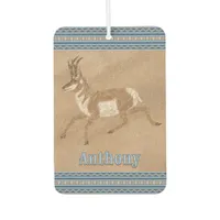 Southwest Running Pronghorn Antelope Personalized Air Freshener