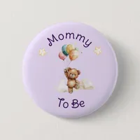 Sweet Little One on the Way Lavender Baby Shower Button