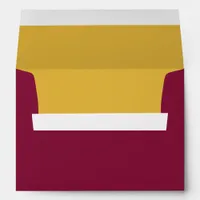 Merlot Gold Insert Wedding Envelope