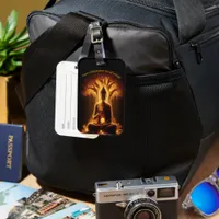 Depicted in serene contemplation, Gautama Buddha r Luggage Tag