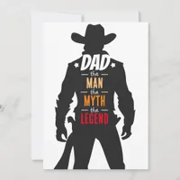 Dad: The Man, The Myth, The Legend Father's Day Holiday Card