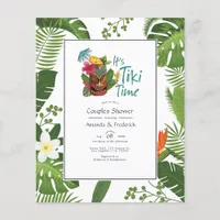 Tiki Time Luau Summer Beach Couples Shower Invite Flyer