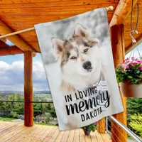 In Loving Memory Personalized Pet Photo Memorial House Flag