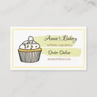 Bakery  | Yellow Vanilla Cupcake   Business Card