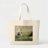 Resting Dairy Cow Large Tote Bag