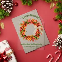 Southwest Chile Wreath Personalized  Acrylic Invitations