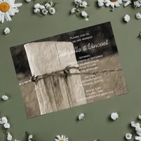 Rural Fence Post Country Farm Wedding Invitation