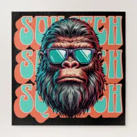 Vintage Squatch Retro Style Comic Pop Art Jigsaw Puzzle