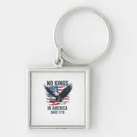 No Kings In America Since 1776 Minimal Clean Keychain