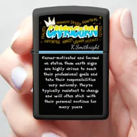 Capricorn Traits: Zodiac Art Display Zippo Lighter