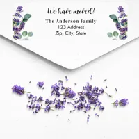 Lavender eucalyptus moved new return address label