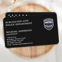 Police Officer Custom Logo Law Enforcement Business Card