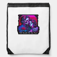 Till Death Do Us Part Classic – Grim Reaper Romanc Drawstring Bag