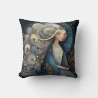 Virgo Maiden Zodiac Astrology Mystical Birthday Throw Pillow