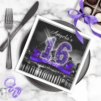 City Lights Sweet Sixteen Purple ID119 Napkins