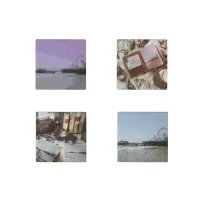 4 Digital Artworks Santa Monica Pier stine1 Stone Magnet