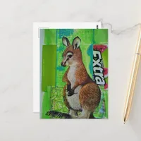 Joey in Junk Journal Mixed Media Collage Postcard