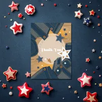 Blue Jean Baby Theme Denim Patchwork Baby Shower Thank You Card