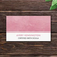 Doula Midwife Nurse Birth Coach Pink Watercolor Business Card