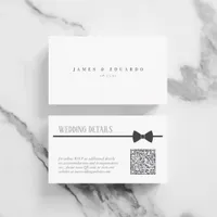 Tailored Black Tie Wedding Website ID1090 Enclosure Card