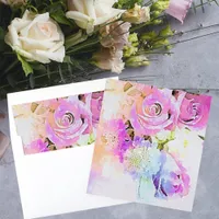 Artistic Pastel Watercolor Floral Spring Bouquet  Envelope Liner