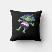 Goblincore Asexual Pride Goblin Classic Throw Pillow
