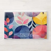 Watercolor Botanical Abstract With Name HP Laptop Skin