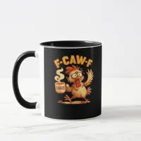 F-Caw-F Funny Chicken Classic Retro Graphic Mug