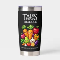 Funny Fruits Veggies Tales from Produce Grocery Insulated Tumbler