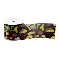 Mexican Food Patterned Satin Ribbon