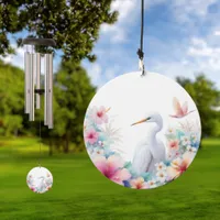 Tropical Egret Bird Coastal Wind Chime Wind Chime