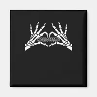 Halloween - Skeleton Hands Heart Magnet