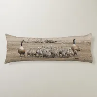 One Large Canada Goose Family Body Pillow
