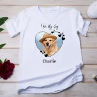 I Love My Dog Personalized Heart Pet Photo Tri-Blend Shirt