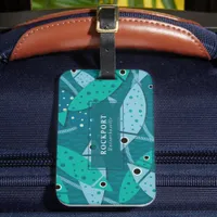 Tropical Swimming Fish Pattern Customized  Luggage Tag