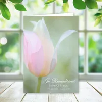 Pastel Tulip Flower Spring Funeral Service Folded Program