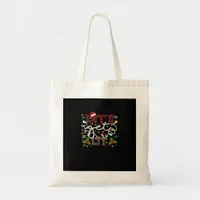 Let's Get Lit Drinking Santa Christmas Lights Tote Bag