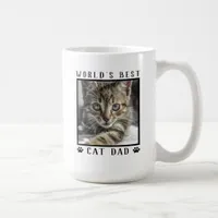 World's Best Cat Dad with Your Cat's Photo Coffee Mug