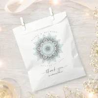 Mandala Lace Wedding Thank You Lt. Blue ID968  Favor Bag