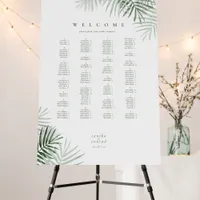 Lush Palm Leaf Wedding Seating Moss Green/Wt ID956 Foam Board