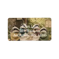 The Badger Tea Party Label