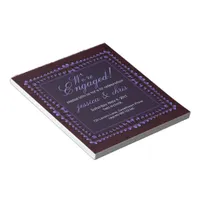 Purple Budget Engagement Announce Invite Notepad