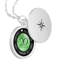 Elegant 20th Emerald Wedding Anniversary Locket Necklace