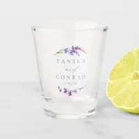 Wildflower Wedding Watercolor Names Peri ID954 Shot Glass